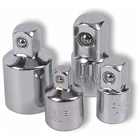 4pcs Adaptateur à Cliquet Adaptateur Douille Cliquet 1/2 à 3/8-3/8 à 1/2-1/4 à 3/8-3/8 à 1/4 Réducteur de Douille pour Douilles et Embouts-LIAIKI