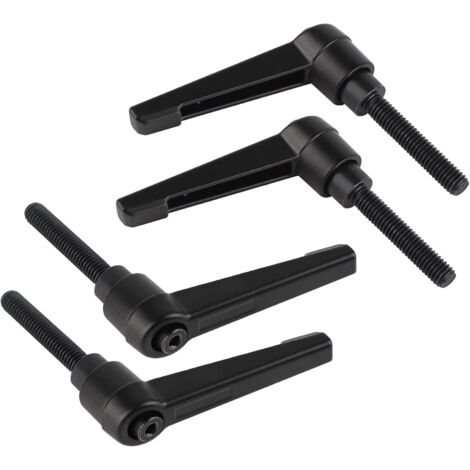 4PCS Adjustable Clamping Handles M6, Quick Release Lever Handle in Steel with 32mm Stud