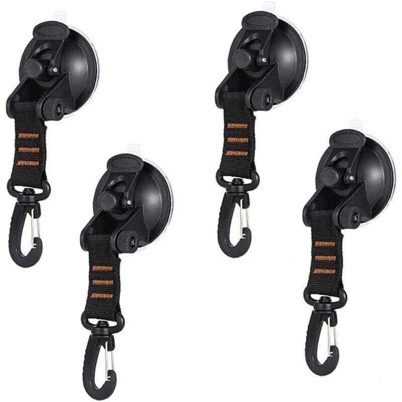 4pcs Ancre à Ventouse, Ventouses D'ancrage, Ancre à Ventouse Robuste, Auvent à Ventouse pour Voiture Bateau Camping Tente Bagage