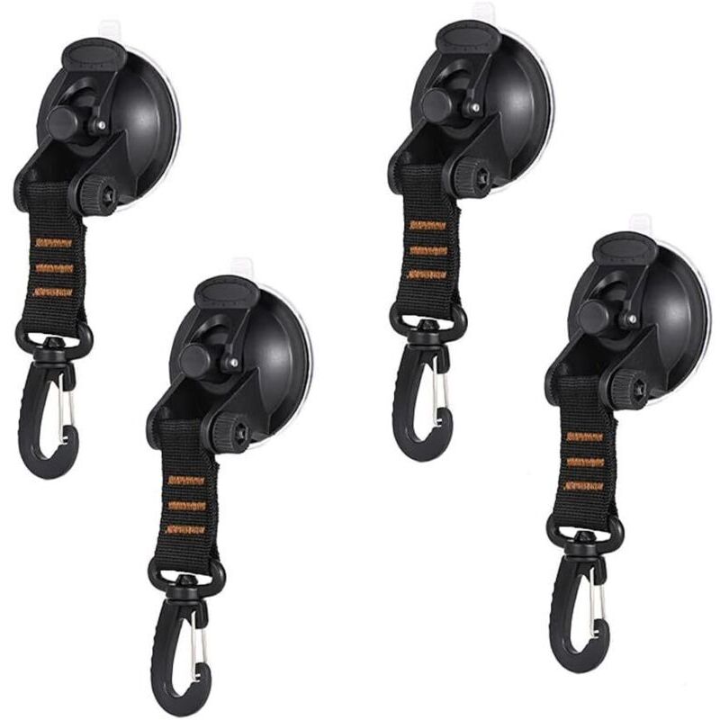 4pcs Ancre à Ventouse, Ventouses D'ancrage, Ancre à Ventouse Robuste, Auvent à Ventouse pour Voiture Bateau Camping Tente Bagage
