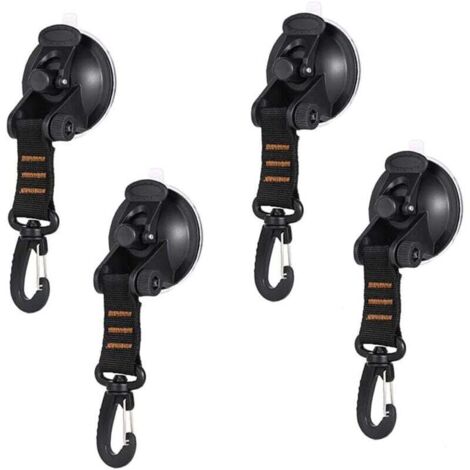 4pcs Ancre à Ventouse, Ventouses D'ancrage, Ancre à Ventouse Robuste, Auvent à Ventouse pour Voiture Bateau Camping Tente Bagage