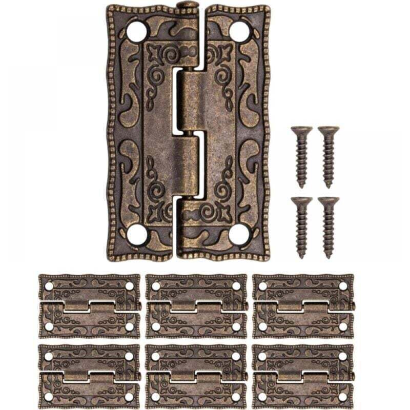 Ymyny - 4pcs Antique Hinges - Decorative Hinge - Mini Retro Hinge - Door Hinge - Vintage Bronze Hinges, for Decorating Cabinets, Wooden Doors,