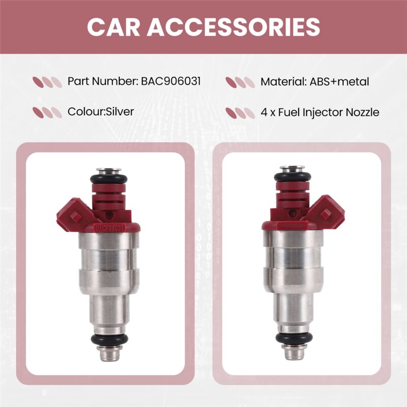 Image of Tlily - 4Pcs Auto Kraftstoff Injektor Düse BAC906031 für-Golf iii 1H1 1.8L 91-97 Motor Injection