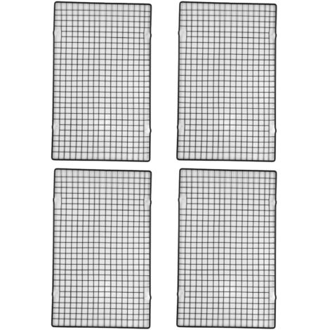 4PCS Barbecue Cooling Rack Stainless Steel Cooling Grid Tray Cake Cookies Baking Rack for Kitchen