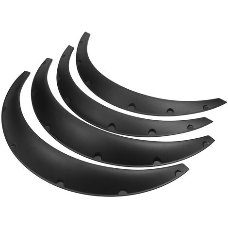 INSMA 4Pcs Black Universal Car Fender Flares Flexible Yet Durable Polyurethane