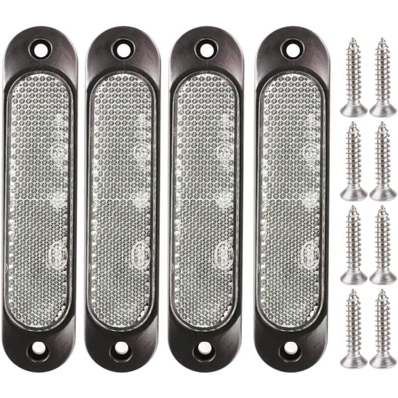Ersandy - 4pcs Blanc 12V-24V Marqueur Latéral Avant 27 led Remorque Camion, Marqueur led Arrière Remorque Parking Clignotants pour Camion, Bus,
