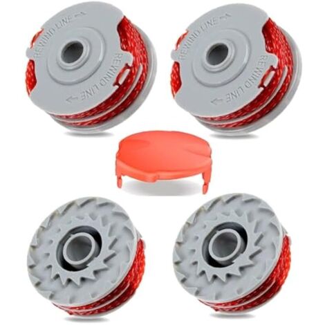 4pcs Bobine de fil pour Flymo FLY021,Bobine de Rechange pour Coupe-Bordures pour Flymo,Contour 500 XT, Power Trim 500 XT, Mini Trim Contour XT, Mini Trim Auto ST/XT/Plus XT