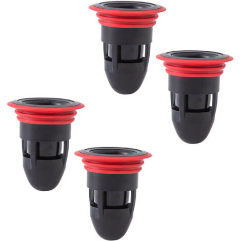 4PCS Bouchon Anti-Odeur pour égout Douche Drain de Plancher évacuation Drain de Sol Anti refoulemen 41-50mm - Noir