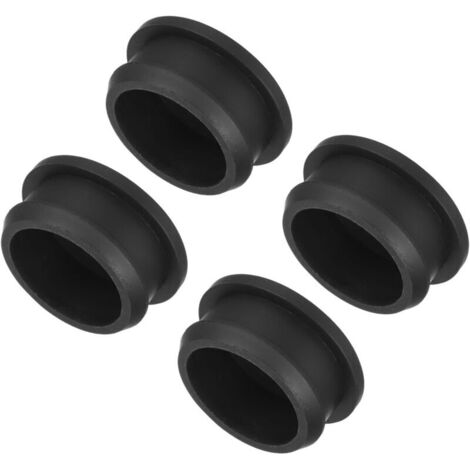 4pcs Bouchons de Trou en Silicone, 30 mm Diamètre de Montage Bouchon d'étanchéité Rond Souple et Flexible de Verrouillage, pour Trous, Bouteilles, Tuyaux, Appareils, Noir