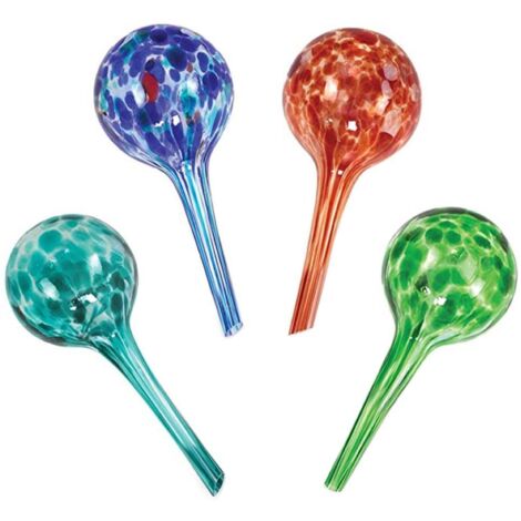 4PCS Boules d'Arrosage en Verre pour Plantes d'Intérieur, Système d'Irrigation Automatique pour Pots
