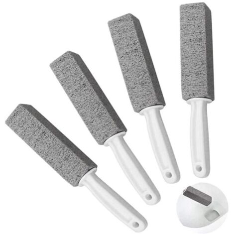 4Pcs Brosse de Nettoyage Pierre Ponce,Pierre de Nettoyage en Pierre Ponce avec Poignée Nettoyant pour Dissolvant de Cuvette