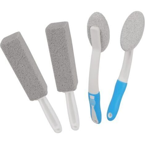4PCS Brosse de Toilette en Pierre Ponce de Nettoyage Pierre de Nettoyage avec Poignée pour Nettoyage Salle de Bain Toilettes Piscine Plaque de Cuisson