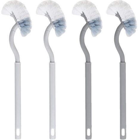 4pcs Brosses De Toilette Courbées Brosse De Toilette De Nettoyage Double Face Brosse De Toilette À Manche Plus Long Brosses De Toilette Nettoyage De Décontamination Brosse De Toilette en Inférieure