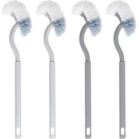 4pcs Brosses De Toilette Courbées Brosse De Toilette De Nettoyage Double Face Brosse De Toilette À Manche Plus Long Brosses De Toilette Nettoyage De Décontamination Brosse De Toilette en Inférieure