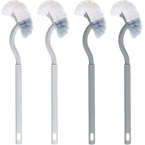 4pcs Brosses De Toilette Courbées Brosse De Toilette De Nettoyage Double Face Brosse De Toilette À Manche Plus Long Brosses De Toilette Nettoyage De Décontamination Brosse De Toilette en Inférieure