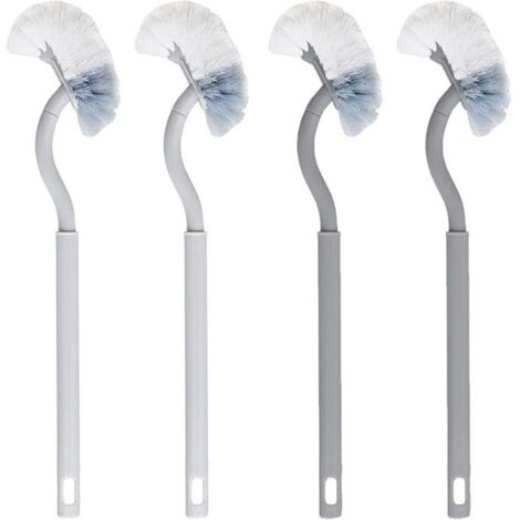 4pcs Brosses De Toilette Courbées Brosse De Toilette De Nettoyage Double Face Brosse De Toilette À Manche Plus Long Brosses De Toilette Nettoyage De Décontamination Brosse De Toilette en Inférieure