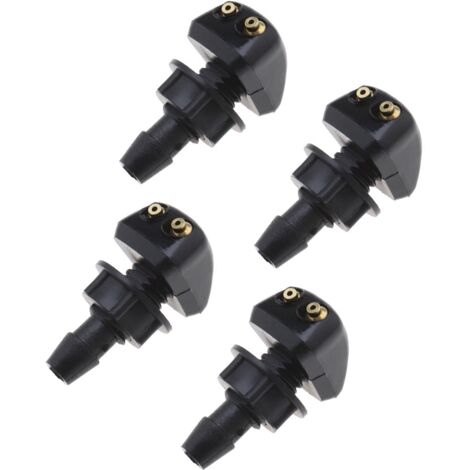 MEMKEY 4pcs Buses de Lave-Glace Avant de Voiture Jet de Pulvérisation d'essuie-Glace de Lave-Glace Universelles Buses de Pare-Brise de Voiture