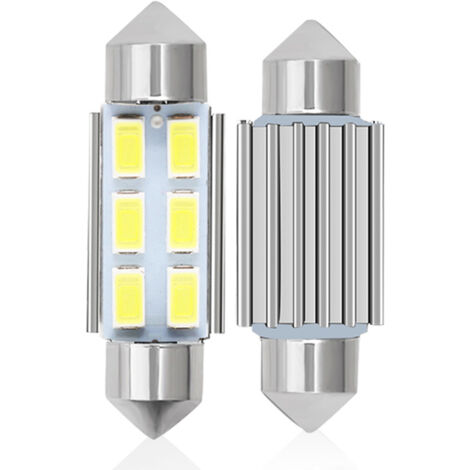 4pcs C5w LED 36mm 5630 SMD 6 LED Bulb Dome Lamp Soffit C5w Led DC 12V White Car