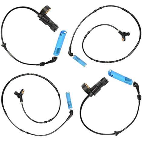 4Pcs + Capteur de Vitesse de Roue de Voiture ArrièRe pour E46 316 318 320 330 Z4 E85 E86 34526752681 34526752682