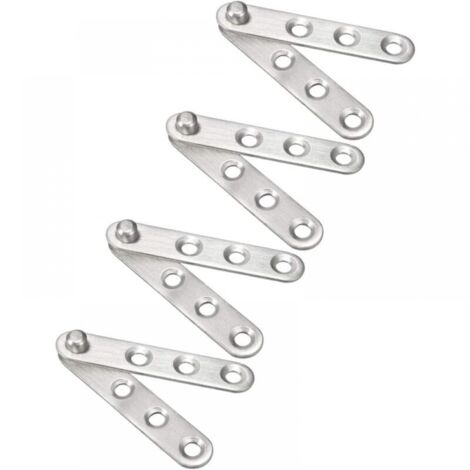4pcs Charnière Pivot Porte Acier Inox 360 Degré Tournante 60mmx11mm
