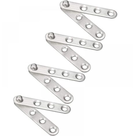 4pcs Charnière Pivot Porte Acier Inox 360 Degré Tournante 60mmx11mm