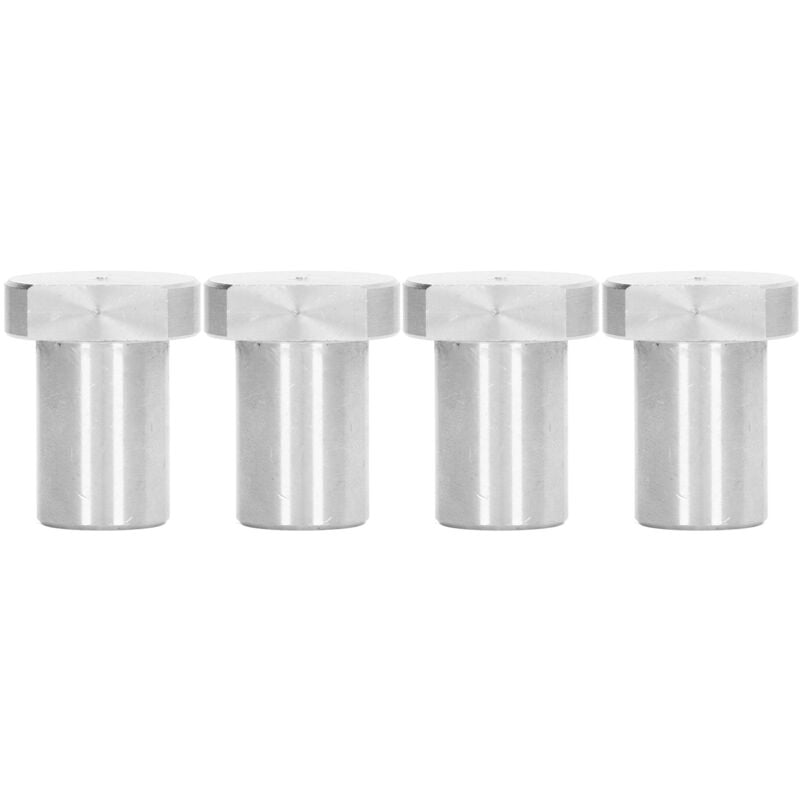 4PCS Chien d'arrêt d'établi Dia 19mm en acier inoxydable argenté pour le travail du bois