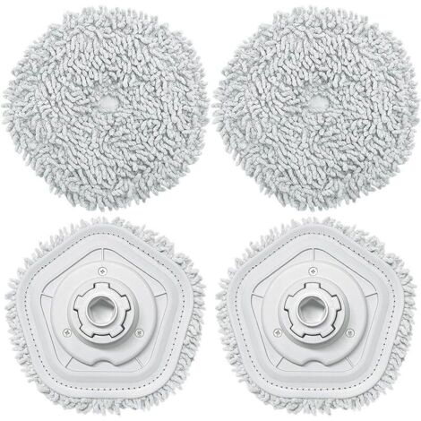 4PCS Chiffons pour Dreame W10/W10 Pro de Rechange pour aspirateur Robot, Lavable Tampon de Vadrouille, Parfait pour Tous Les Types