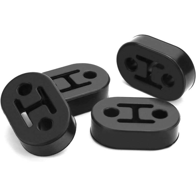 4PCS Cintre support d'échappement de voiture 2 trous, silent bloc echappement en caoutchouc pour la plupart des voitures