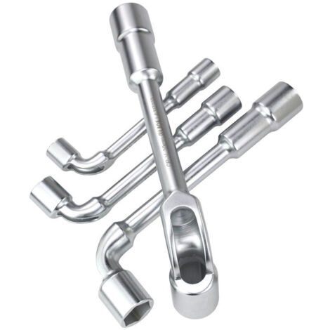 4pcs Clé à douille en L avec tête coudée en forme de 7 pour la réparation de pipes et les travaux mécaniques，6-9mm