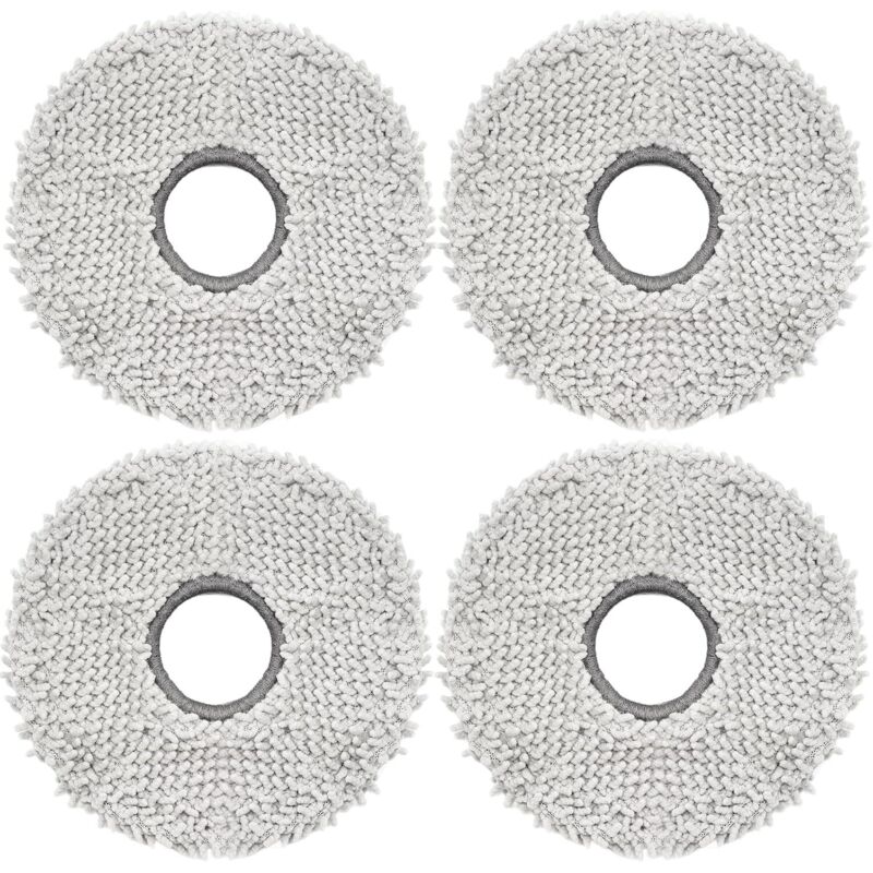 4pcs Cleaning Cloth for Eureka J15 Pro Ultra Robot Vacuum Cleaner Spare Part, Replacement Accessories Washable Microfiber Cloth
