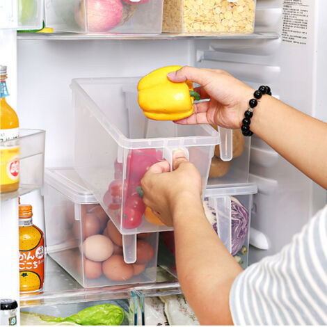 4Pcs Clear Refrigerator Food Storage Container
