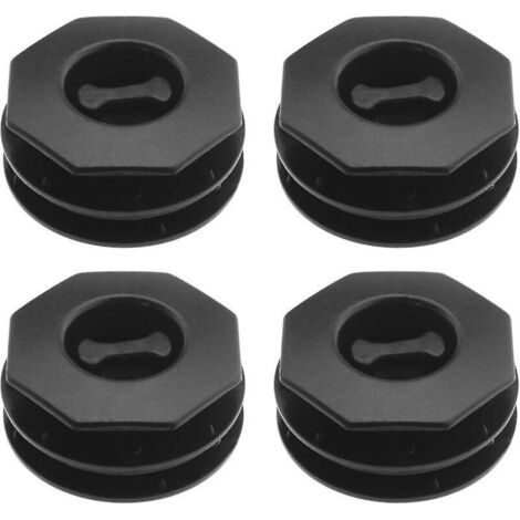 4pcs Clip En Plastique Torsad De Fixation De Tapis De Sol (noir), Double Couche Boucle Antidrapante Pour Tapis Montage