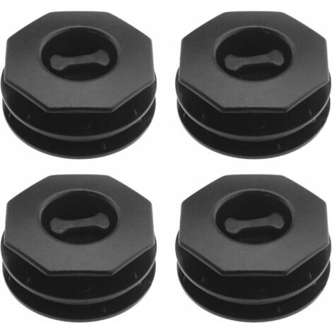 4pcs Clip en Plastique Torsadé de Fixation de Tapis de Sol (Noir), Double Couche Boucle Antidérapante pour Tapis Montage