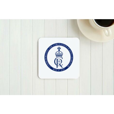 4Pcs Coasters Set King Charles III Portrait Memorabilia King's Coronation
