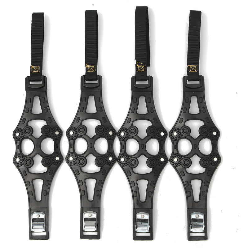 

4pcs Coche Camión Nieve Rueda antideslizante TPU Cadenas antideslizantes Neumáticos de invierno Antideslizante Cinturón antideslizante (Negro, 4pcs)