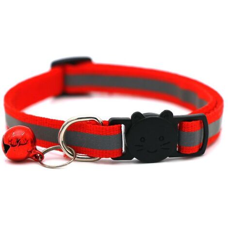 4pcs Colliers De Chat Anti-tranglement Rglables Rflchissants - Avec Cloche Anti-perte Et Boucle De Scurit - Fournitures Pour Animaux De Compagnie