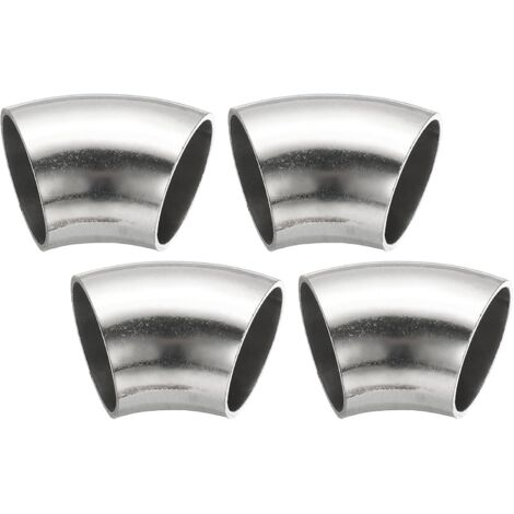 4pcs Coude À 45 Degrés Avec Mandrin, 60mm Diamètre Extérieur Acier D'Échappement Raccord De Tuyauterie Inoxydable 304 Pour Tuyau - 28mm