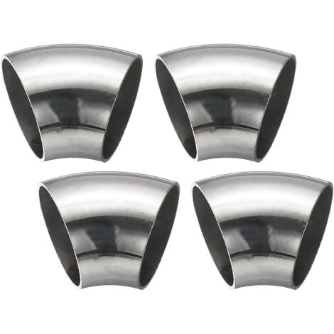 4pcs Coude À 45 Degrés Avec Mandrin, 60mm Diamètre Extérieur Acier D'Échappement Raccord De Tuyauterie Inoxydable 304 Pour Tuyau - 38 mm