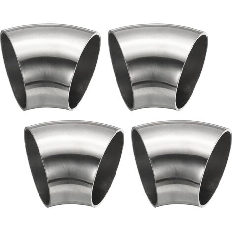 4pcs Coude À 45 Degrés Avec Mandrin, 60mm Diamètre Extérieur Acier D'Échappement Raccord De Tuyauterie Inoxydable 304 Pour Tuyau - 42mm
