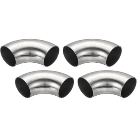 4pcs Coude À 90 Degrés Mandrin, 60mm OD En Acier Pour Échappement Raccord De Tuyauterie Inoxydable 304 Tuyau D'Échappement Main Courante D'Escalier HVAC - 45mm