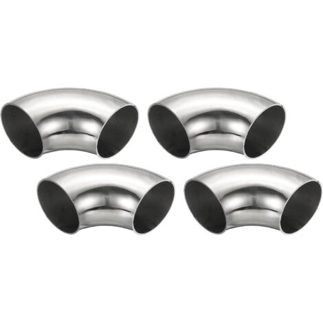 4pcs Coude À 90 Degrés Mandrin, 60mm OD En Acier Pour Échappement Raccord De Tuyauterie Inoxydable 304 Tuyau D'Échappement Main Courante D'Escalier HVAC - 51 mm