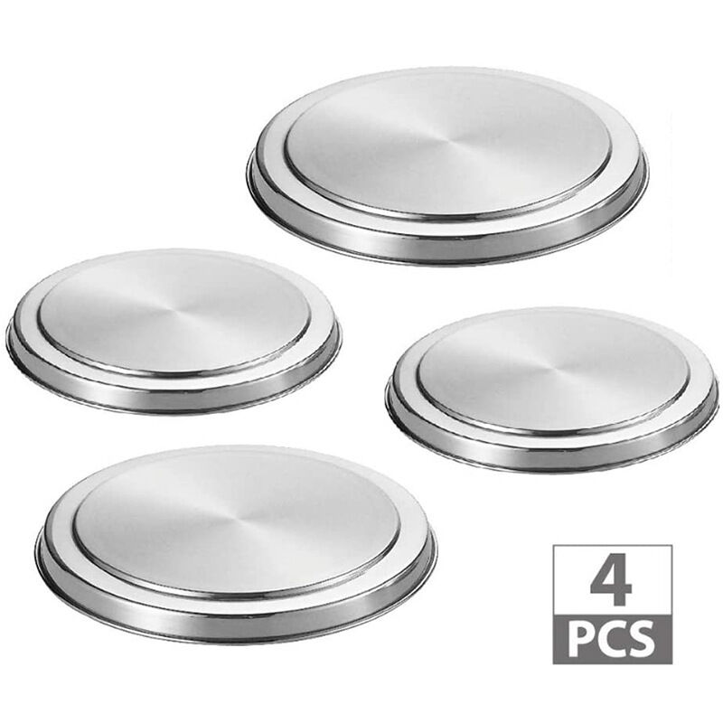 Serbia - 4PCS-Couvercle de cuisinière Caches de Protection pour Plaques de Cuisson Couvercles de Poêles Cache-Plaques Electrique en Acier Inox Comme