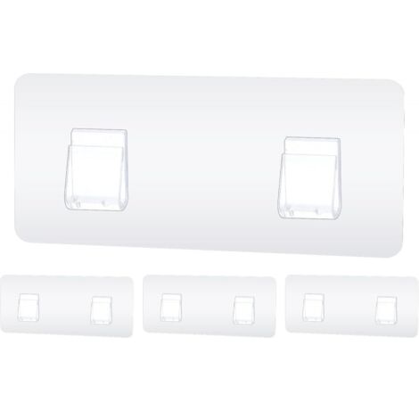 4pcs Crochets Adhésifs De Rechange Pour Support De Douche, Crochets Adhésifs Solides, Imperméables, Pour Étagère De Salle De Bain,14x6,5cm