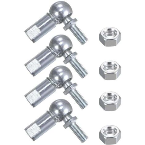 4pcs CS10 M6 rotule d'angle, filetage à droite M6x1.0, raccord d'extrémité à rotule autolubrifiant en acier A3