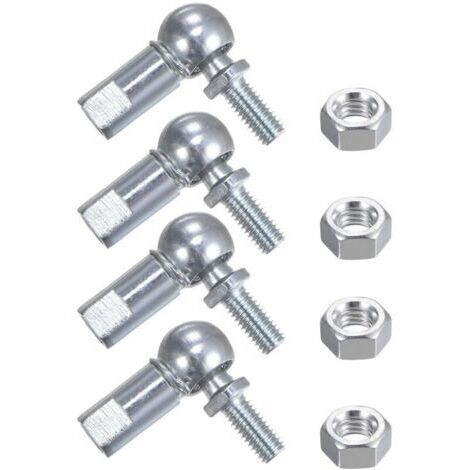 4pcs CS10 M6 rotule d'angle, filetage à droite M6x1.0, raccord d'extrémité à rotule autolubrifiant en acier A3