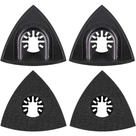 4Pcs Delta Patin de Ponage 80mm Multi-outil Accessoires pour Patin de Fixation, Lame à Multi Outil, Accessoires Outil Oscillant pour Worx Mikita Dewalt Power Tool, Worx Tool, Bosch Multi Outil