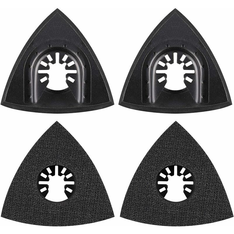 4Pcs Delta Patin de Ponçage 80mm Multi-outil Accessoires pour Patin de Fixation, Lame à Multi Outil, Accessoires Outil Oscillant pour Worx Mikita