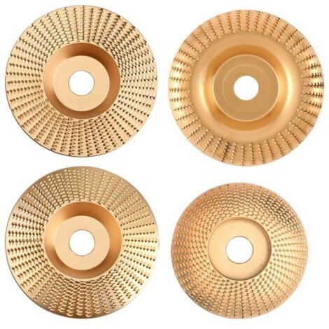 4Pcs Disque Bois Meuleuse En Bois En Carbure De Tungstène Pour Façonner, Meuler Et Couper - Compatible Avec Meuleuses D'Angle 115 Mm Ou 125Mm
