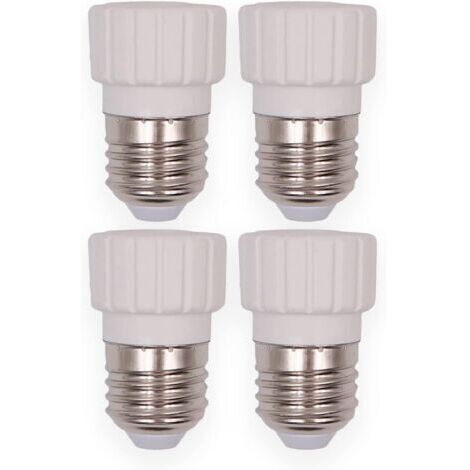 4PCS E27 vers GU10 Convertisseur de Douille Adaptateur de Douille de Base de Lampe pour Ampoules LED [Classe énergétique E]