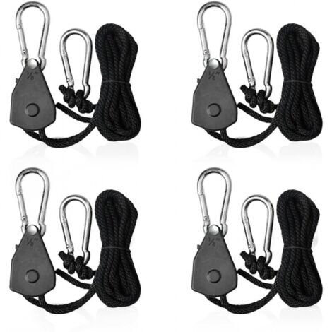 4Pcs Einstellbare Ratsche Seile mit Haken 1/8 Segel Ratsche Seil Spanner